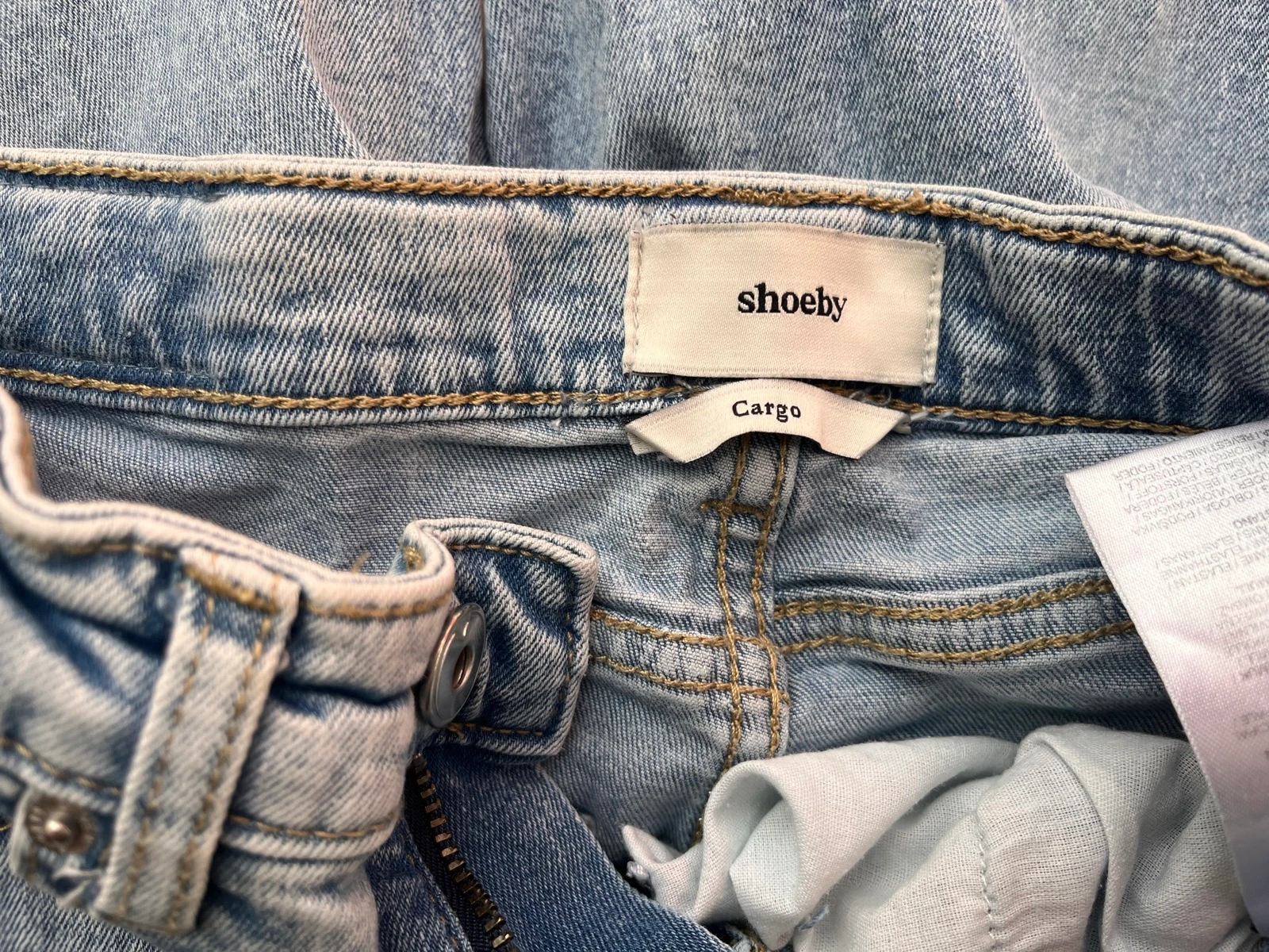 🌸 𝒎𝒛 | Shoeby cargo jeans | wide leg | lichtblauw | maat 134 | verstelbare taille – photo 6